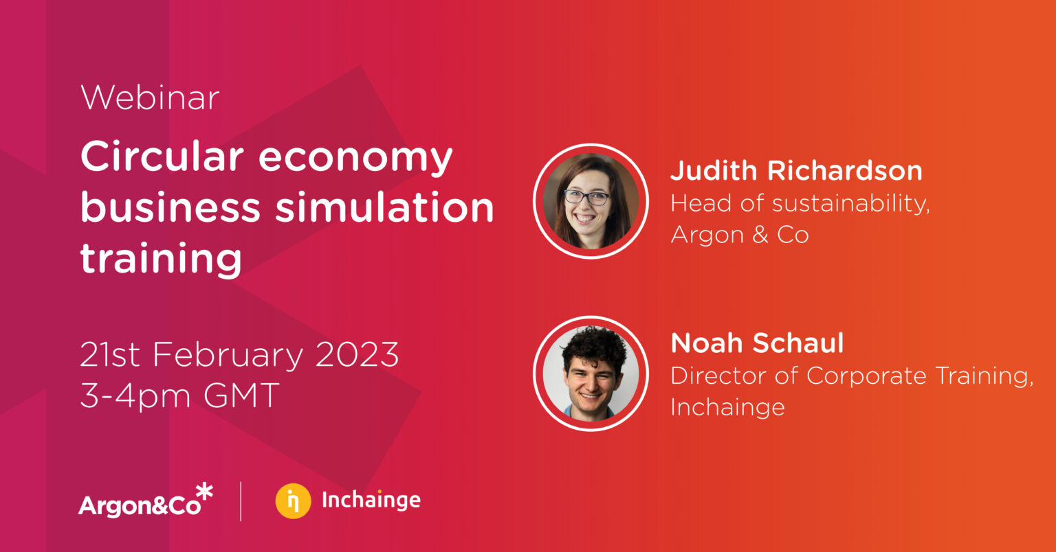 Webinar: Circular Economy Business Simulation - London - Argon & Co